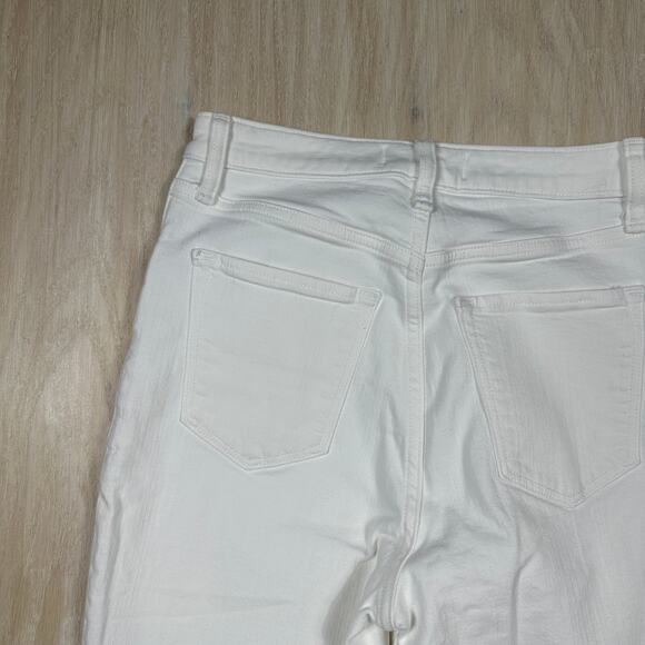 Abercrombie & Fitch Curve High Rise Super Skinny Ankle White Distressed Jeans 27 - Picture 13 of 13